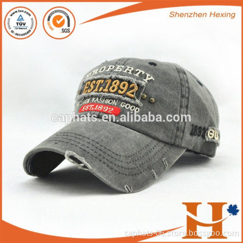 Factory price! high quality embroider washed baseball cap